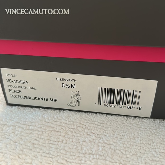 Vince Camuto 8.5 VC-Achika black suede with leather trim dress shoes. - Picture 9 of 9